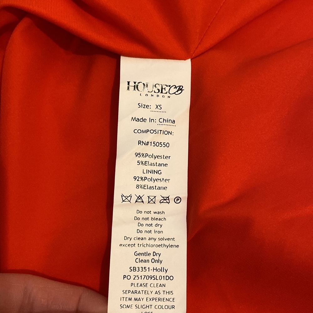 House of CB Elegant Strapless Front Slit Red Dress.size XS - Picture 10 of 10
